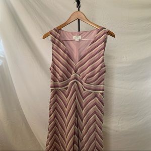 Purple patterned sleeveless dress